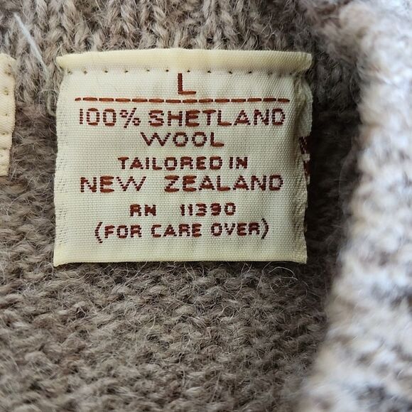 Stanley Blacker Vintage Grandpacore 100% Shetland Wool Argyle Sweater, L - Picture 4 of 7